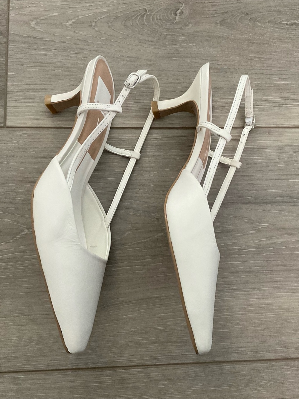 DOLCE VITA Odela Slingback Heels in White Leather Size 8 NEW - Picture 10 of 11